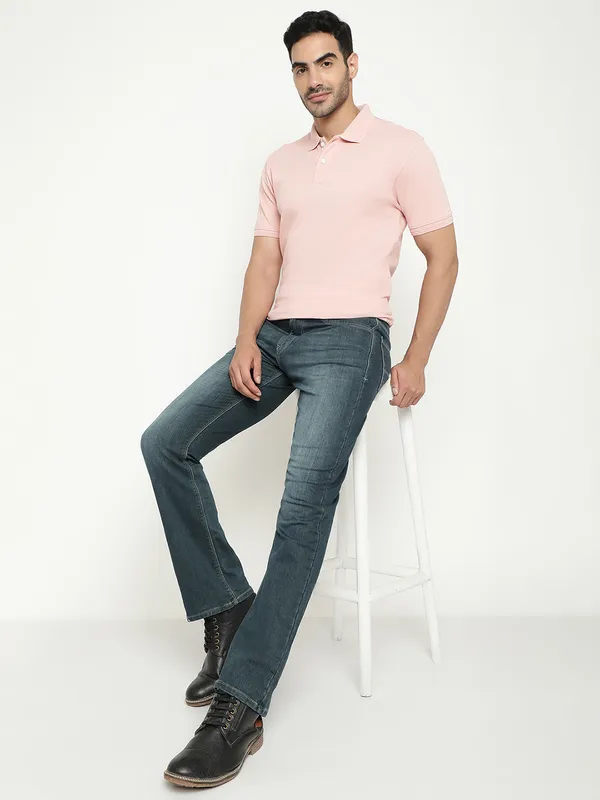 Octave Men Light Fade Mid-Rise Cotton Stretchable Jeans