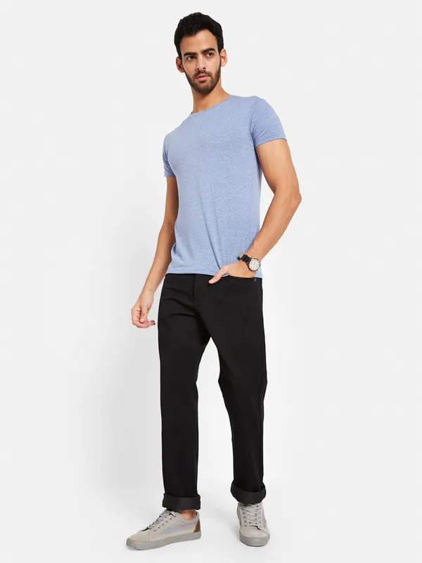 Octave Men Straight Fit Mid-Rise Cotton Jeans