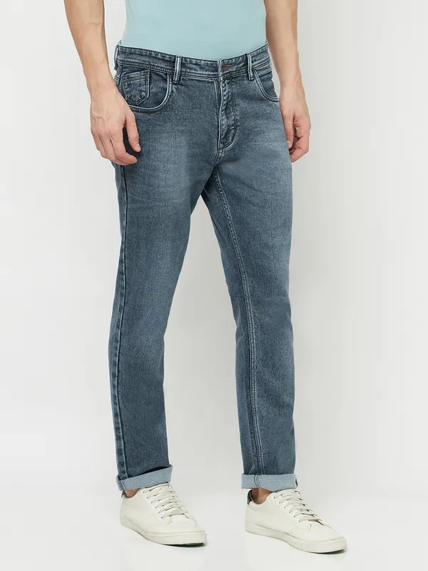 Octave Men Grey Stretchable Jeans