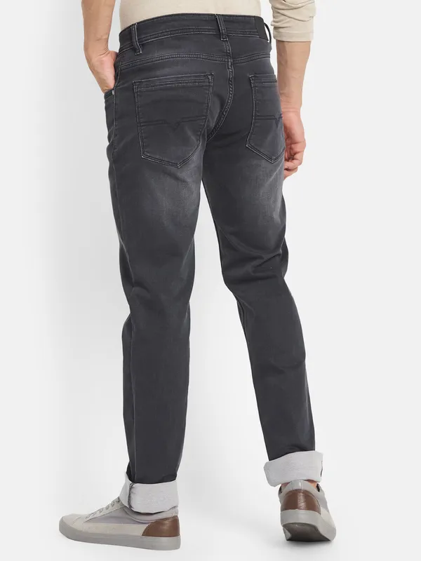 Octave Men Grey Straight Fit Light Fade Stretchable Jeans