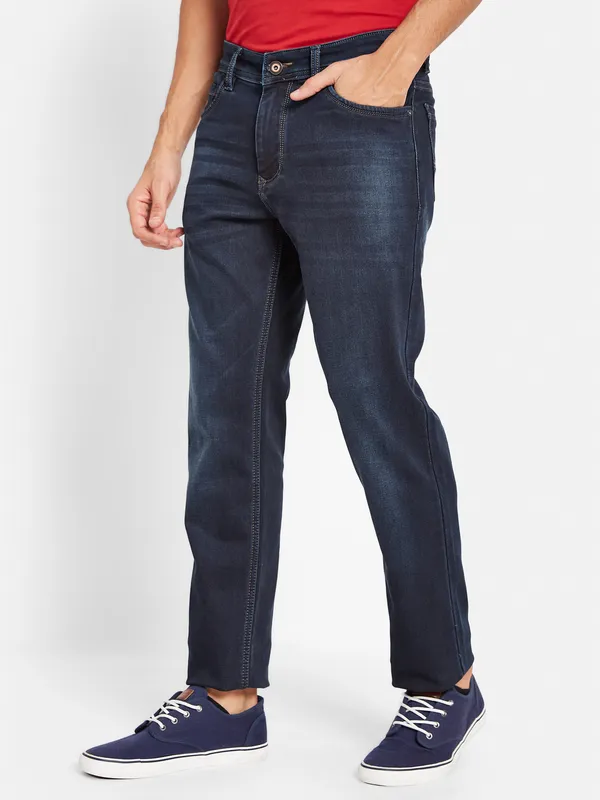 Octave Men Mid-Rise Light Fade Cotton Jeans