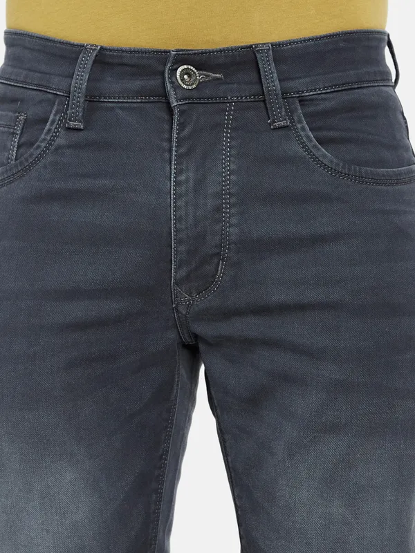 Octave Men Regular Fit Mid-Rise Light Fade Cotton Stretchable Jeans