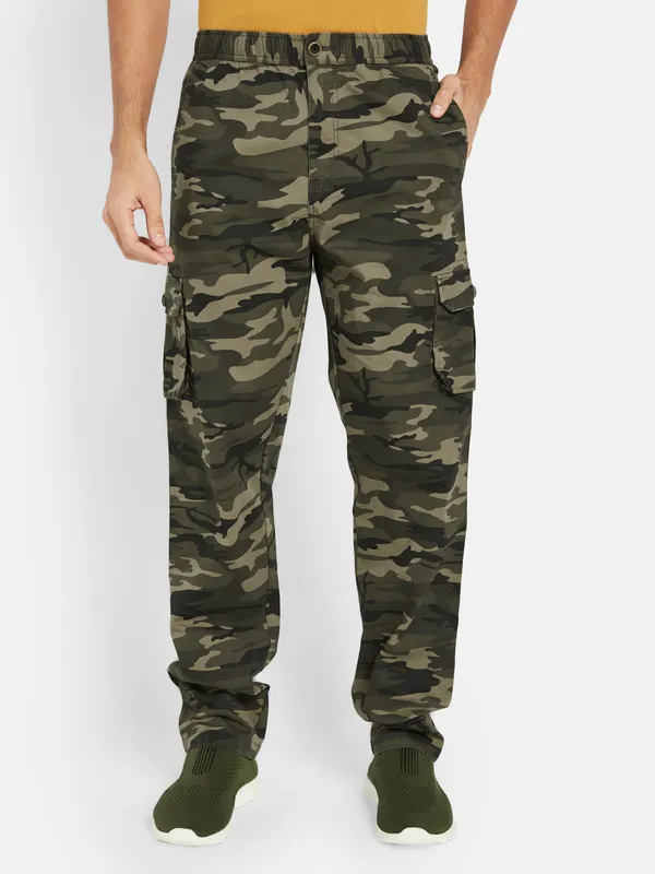 Octave Camouflage Printed Cotton Cargos