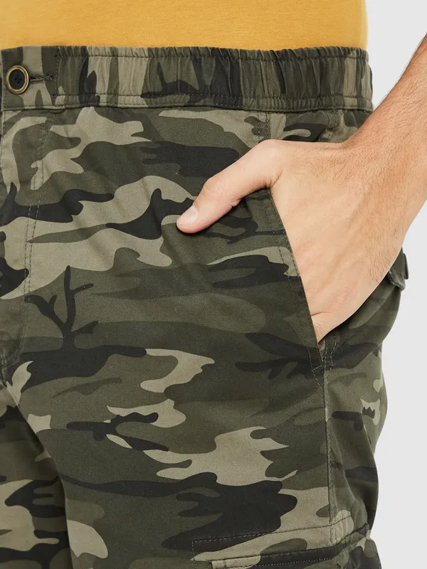 Octave Camouflage Printed Cotton Cargos