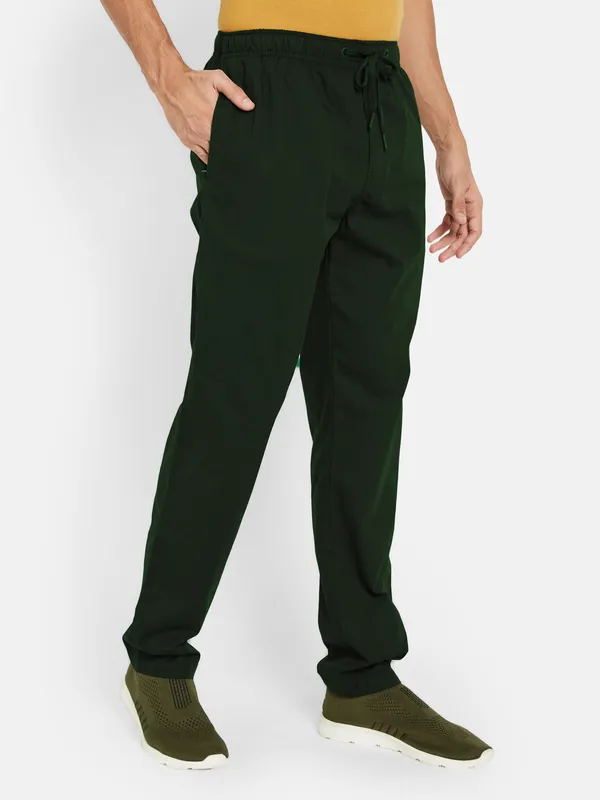 Octave Men Mid-Rise Training or Gym Cotton Track Pant