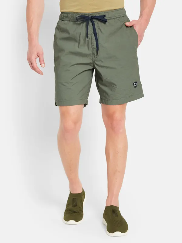 Octave Men Mid Rise Cotton Sports Shorts