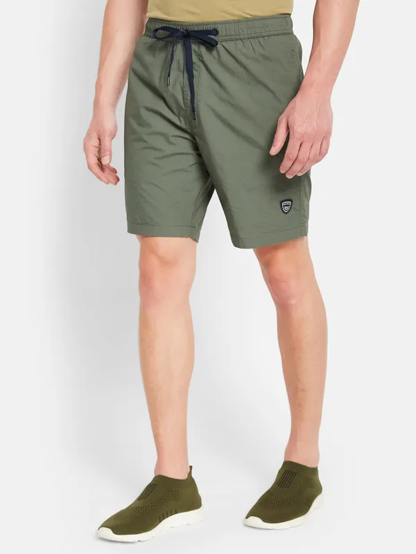 Octave Men Mid Rise Cotton Sports Shorts