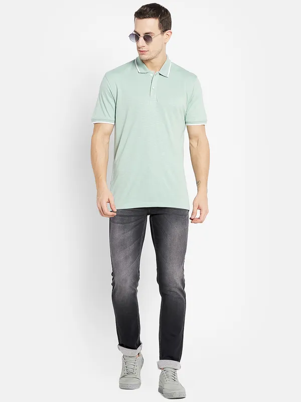 Men MISTY GREEN T-SHIRT