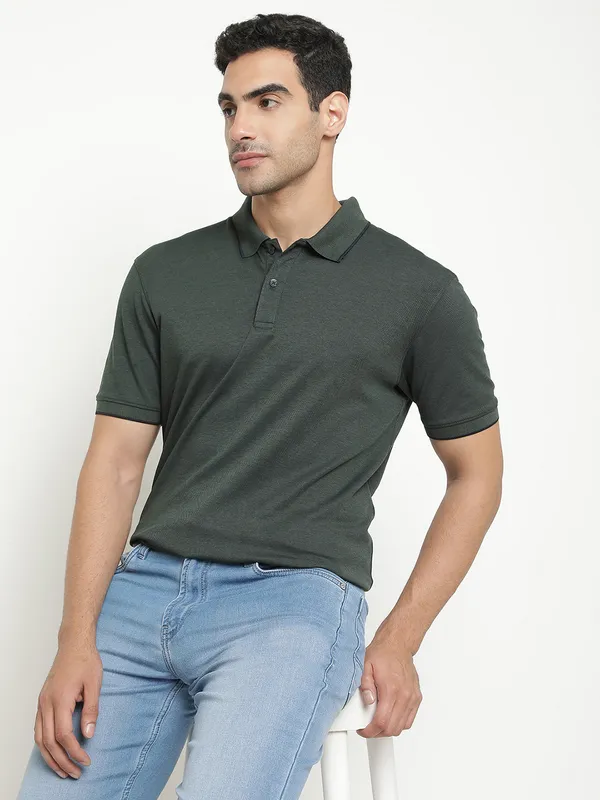 Octave Polo Collar Short Sleeves Cotton T-Shirt