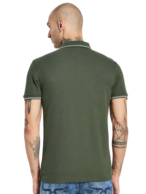 Octave Polo Collar Cotton T-Shirt