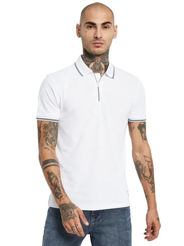 Octave Polo Collar Cotton T-shirt