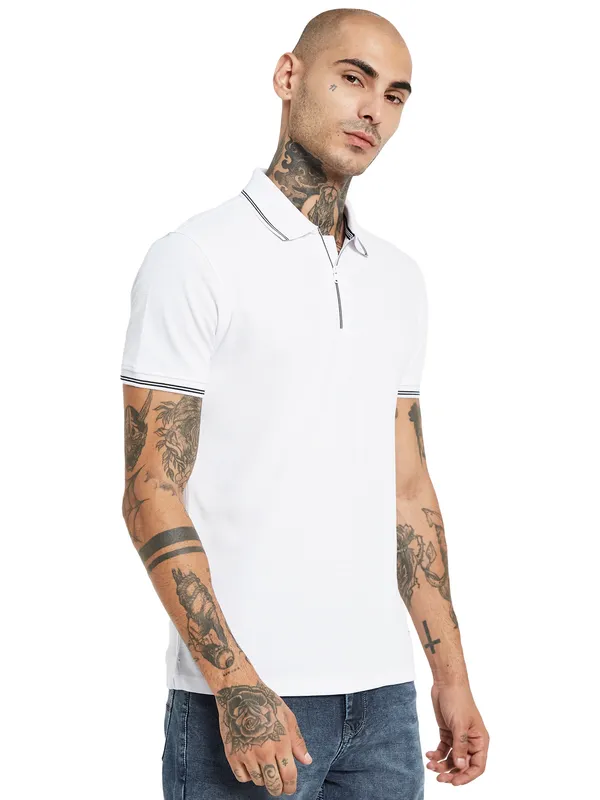 Octave Polo Collar Cotton T-shirt