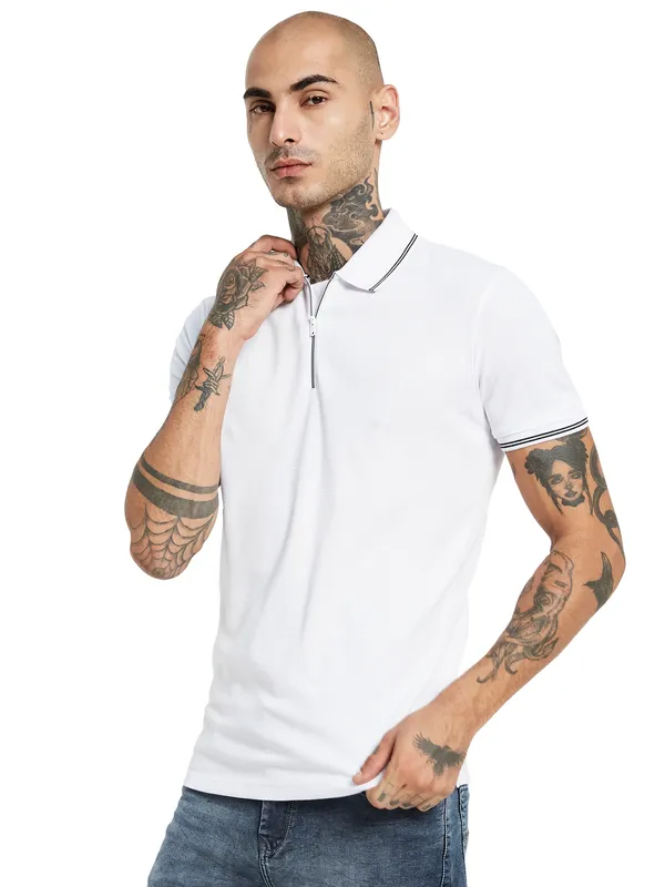 Octave Polo Collar Cotton T-shirt