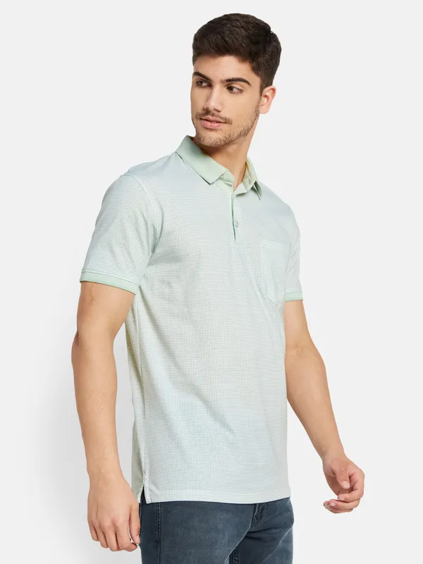 Textured Fabric Polo T-Shirt