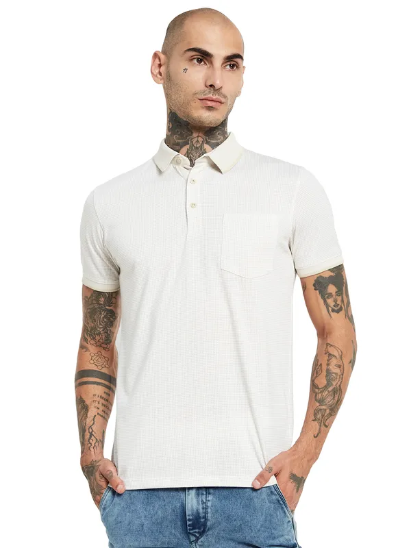 Octave Polo Collar Regular Sleeves Cotton Regular Fit Casaual T-shirt