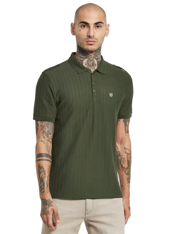 Octave Polo Collar Cotton T-shirt