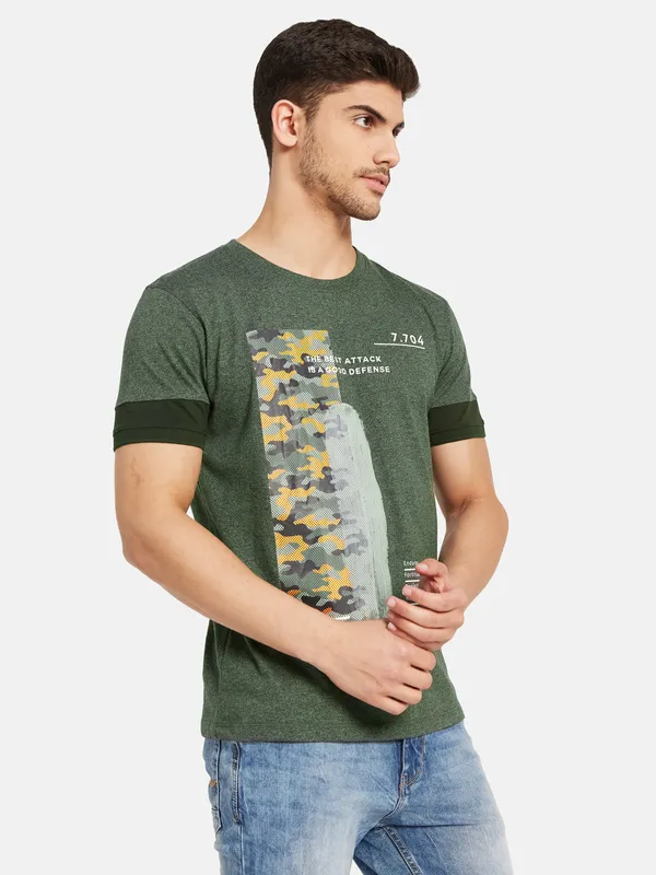 Camoflauge Graphic Print T-shirt