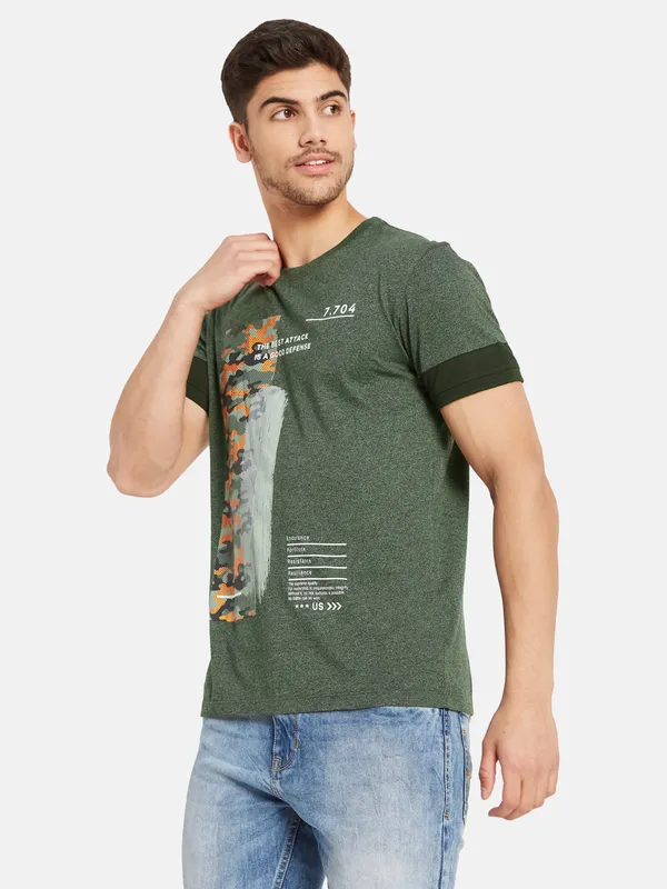 Camoflauge Graphic Print T-shirt