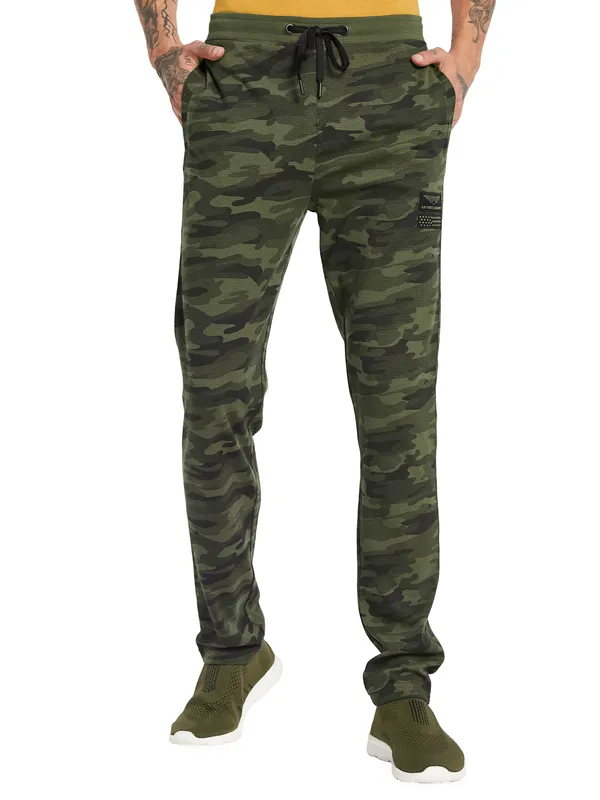 Octave Men Camouflage Printed Cotton Training Track Pants