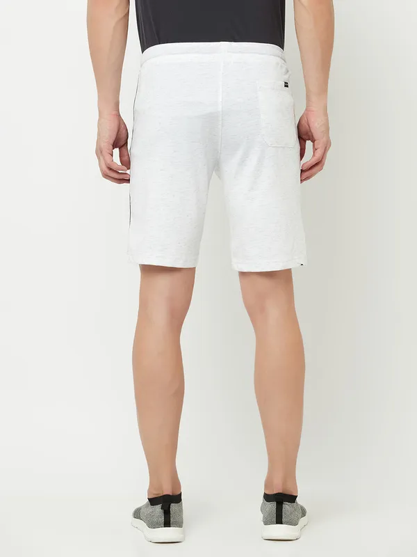 Octave Men White Striped Shorts