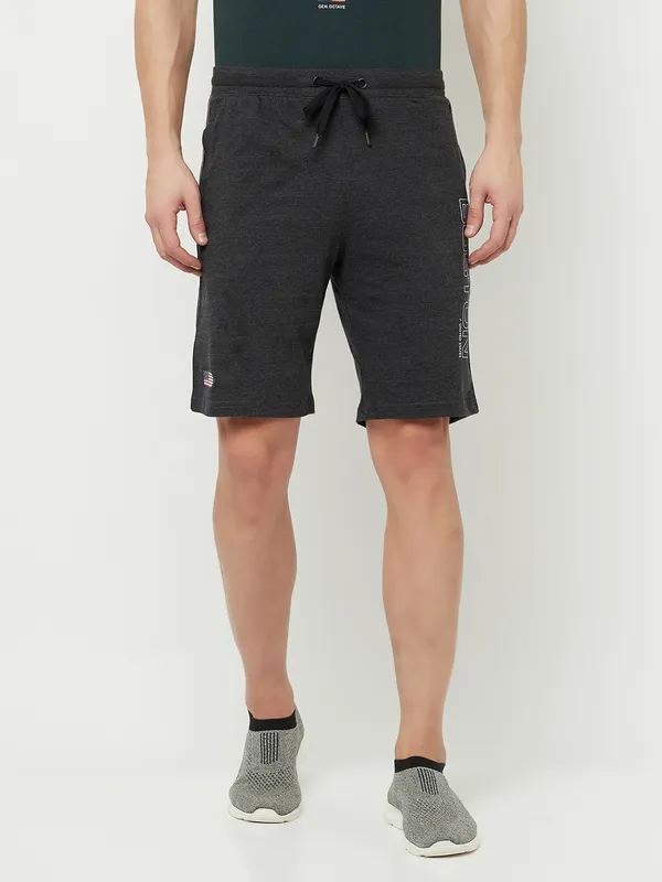 Octave Men Grey Sports Shorts