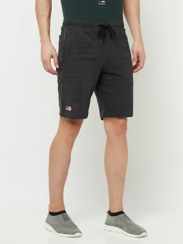 Octave Men Grey Sports Shorts