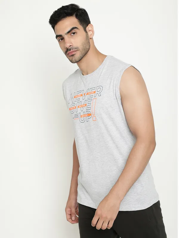 Octave Typography Printed Cotton T-shirt