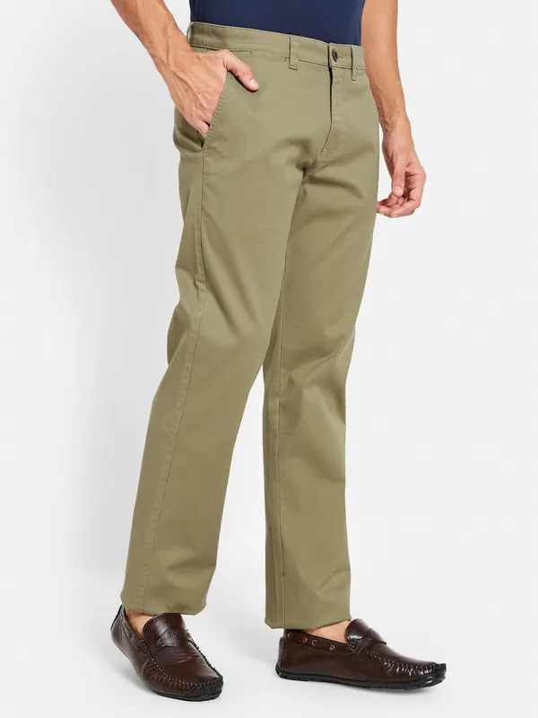 Octave Men Mid-Rise Cotton Chinos