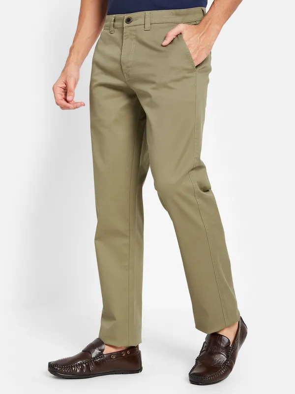 Octave Men Mid-Rise Cotton Chinos