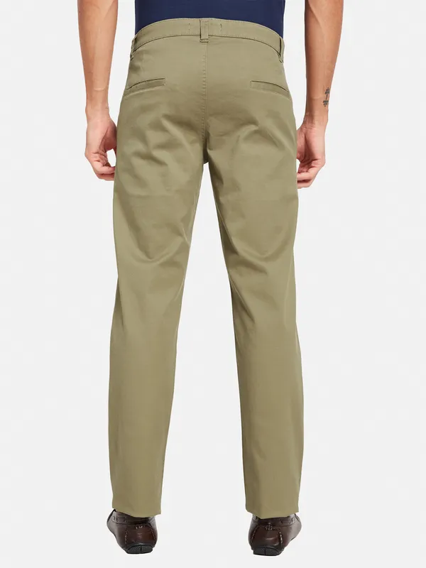 Octave Men Mid-Rise Cotton Chinos