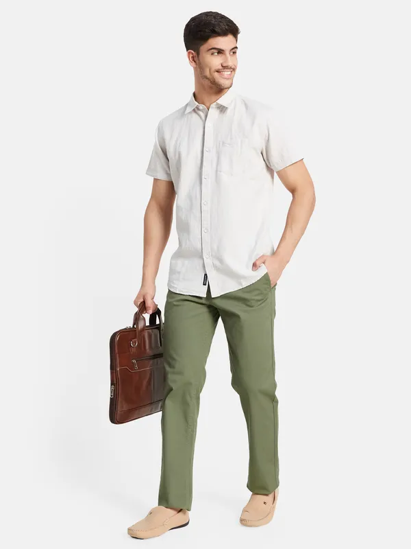 Regular Fit Cotton Trousers