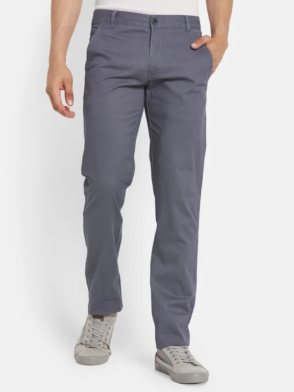 Men Grey Casual Trouser