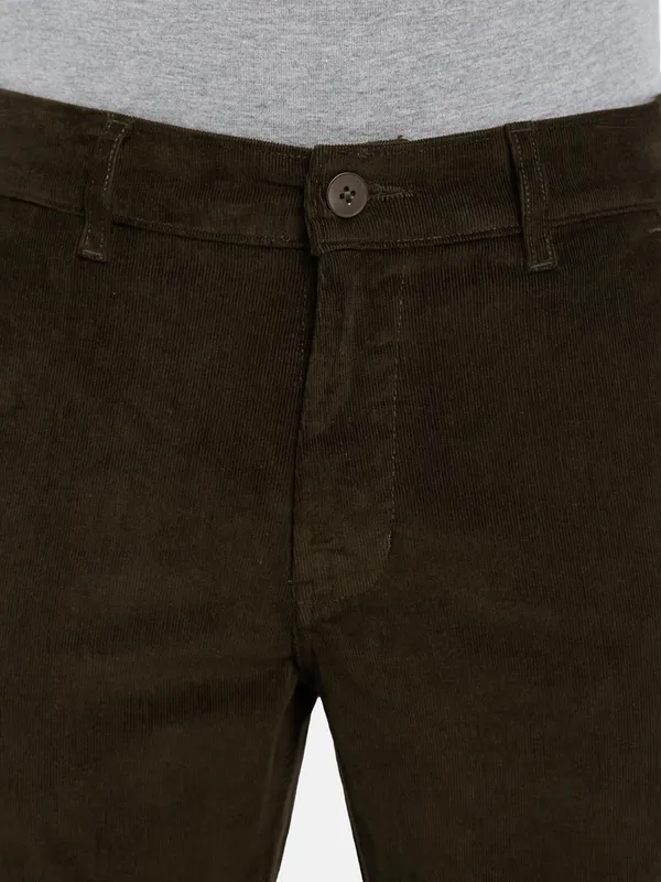 Octave Men Mid-Rise Cotton Trousers