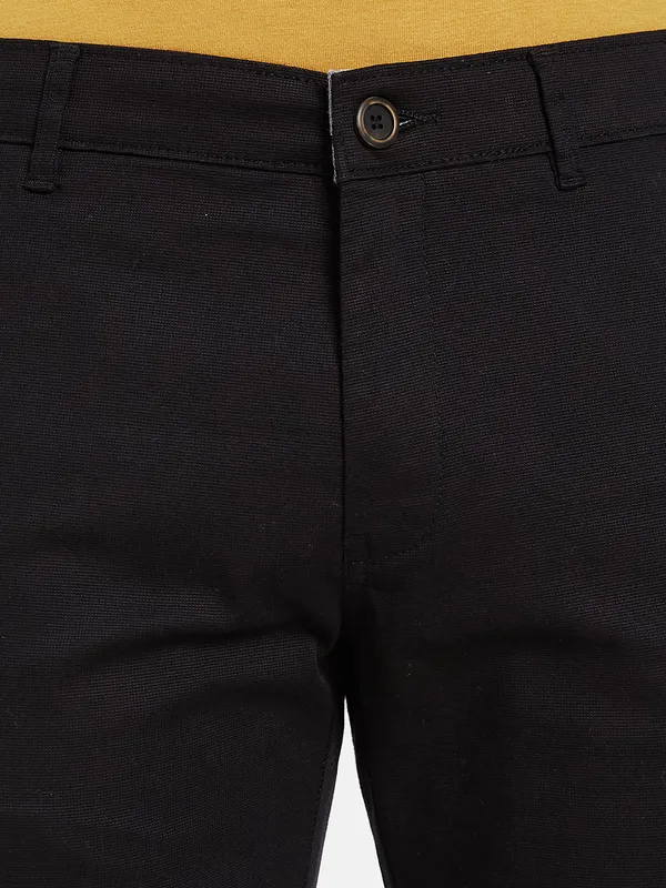 Octave Men Black Chinos Trousers