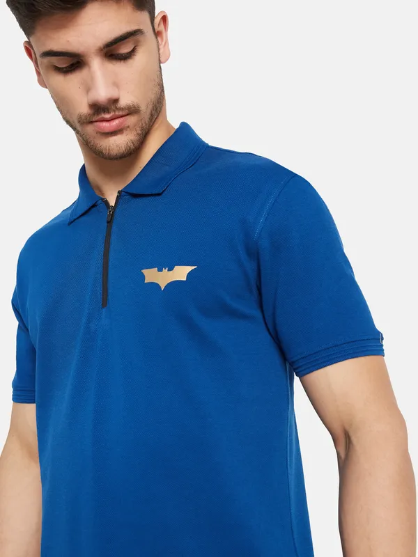 Batman Half Zipper Polo T-Shirt