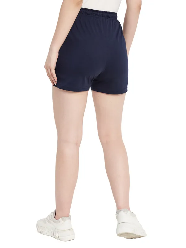 Solid Slim Fit Shorts with Drawstring