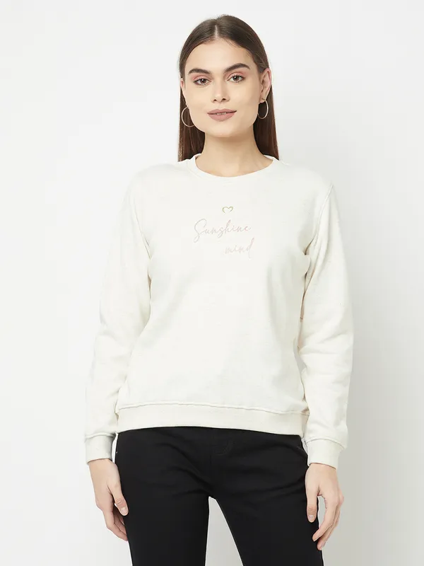 Women Natural Melange Sweatshirts