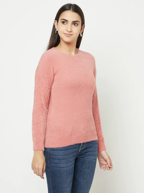 Women Raspberry Sweaters