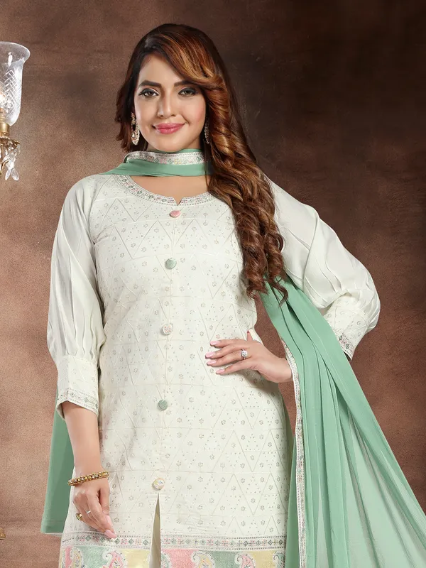 Latest off-white punjabi style salwar suit