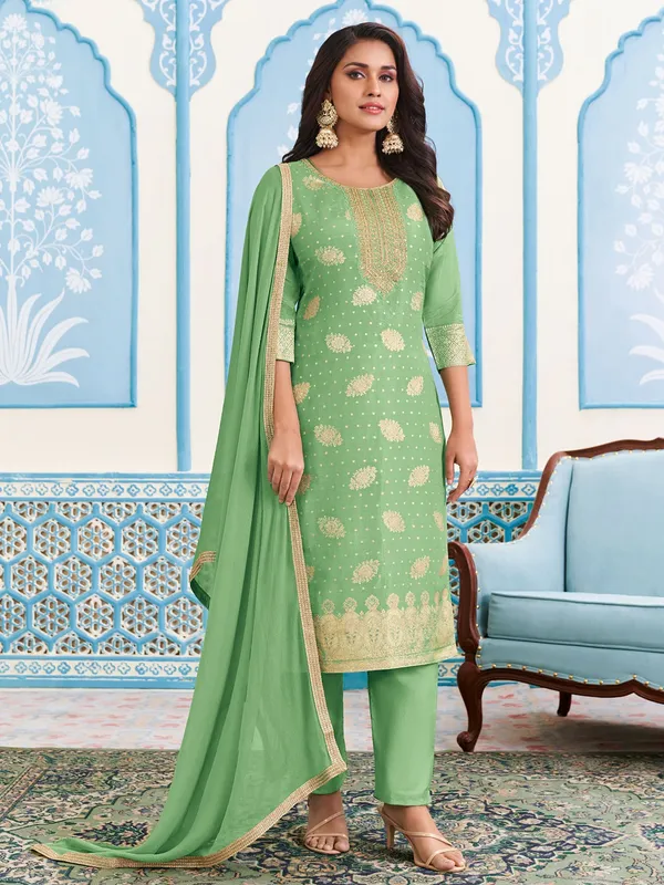 Buy Women Green Salwar Suit Collection online in India