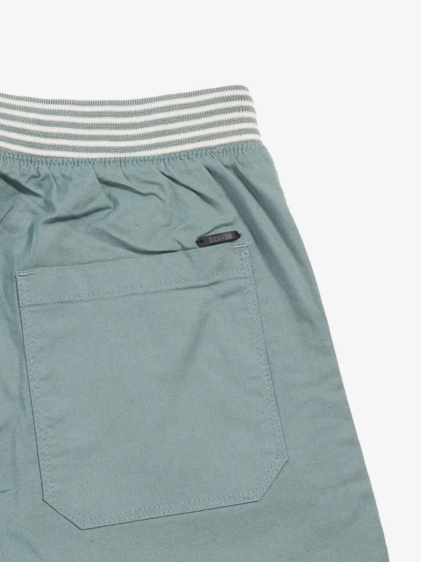 1BEEVEE blue cotton solid track pant