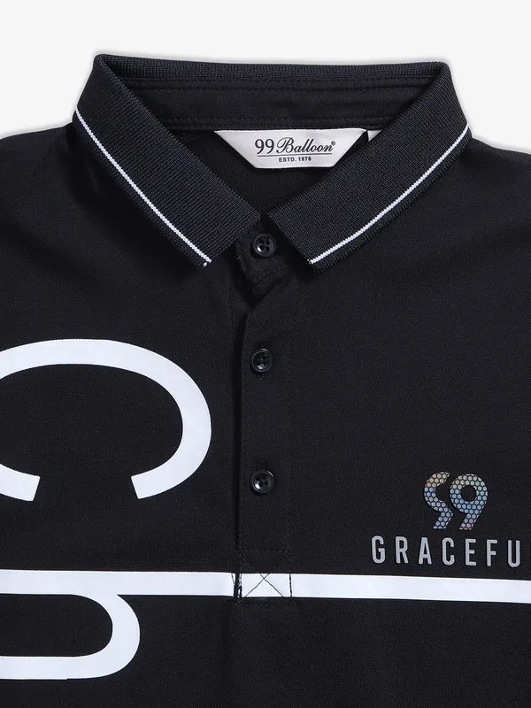 99 Balloon cotton black half sleeves t shirt