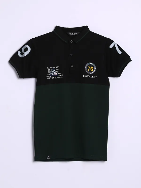 99 Balloon cotton green and black t shirt