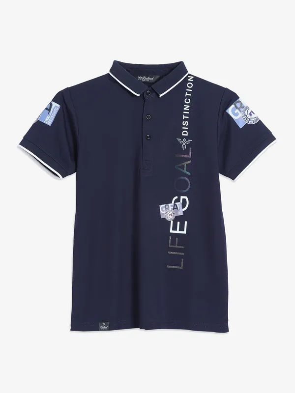 99 Balloon cotton navy t shirt