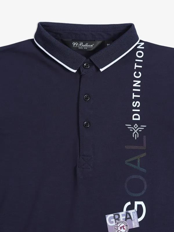 99 Balloon cotton navy t shirt