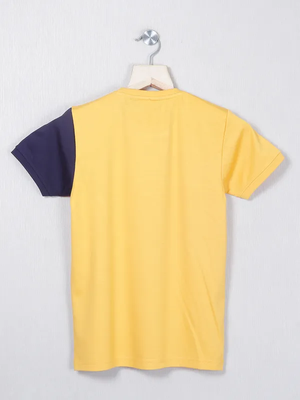 99 Balloon gold yellow cotton printed boys t-shirt