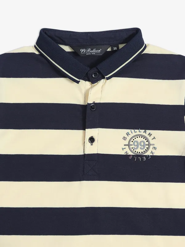 99 Balloon light yellow polo t shirt