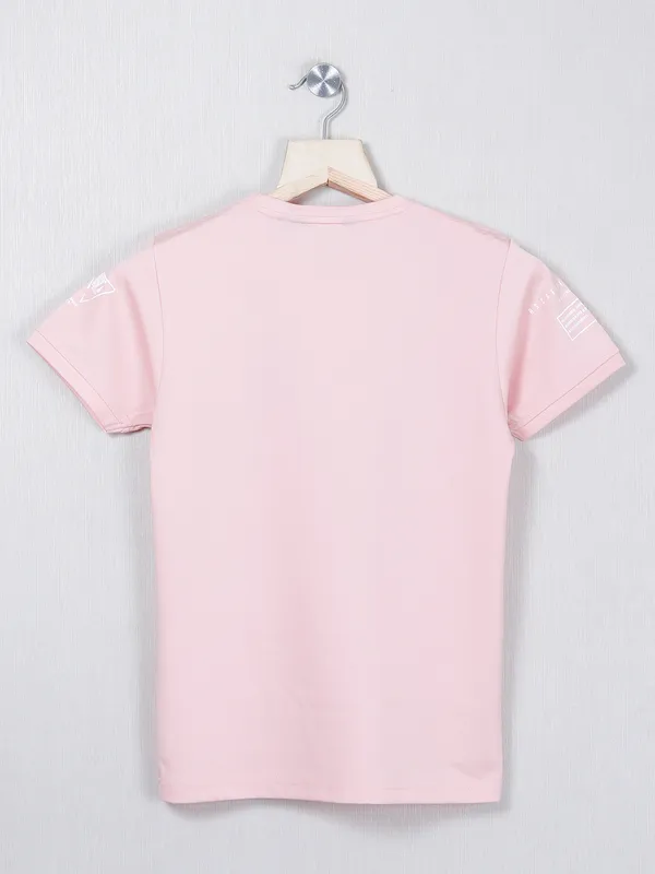 99 Balloon printed light pink cotton t-shirt for boys