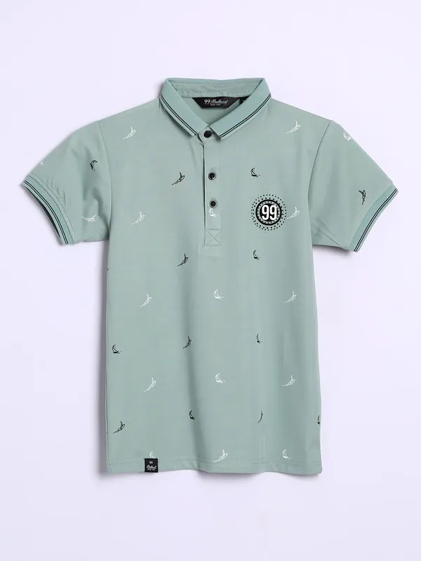 99 Balloon sage green cotton t shirt