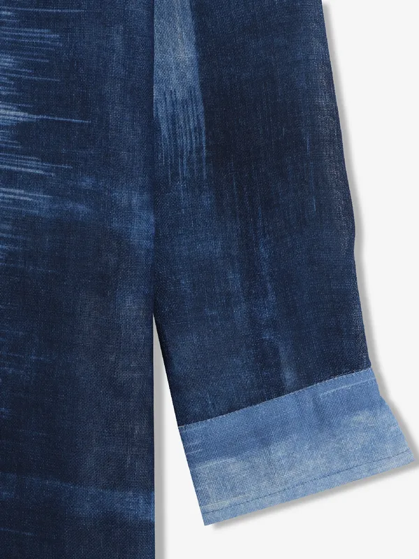 Indigo blue cotton kurta